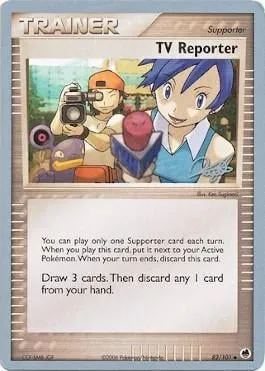 Journaliste télé, carte Pokémon WCD08 082 — extension World Championship Decks 2008