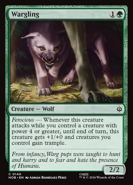 Wargling, Magic card HOB 140 — The Hobbit set
