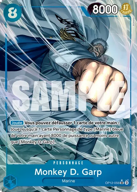Monkey D. Garp, carte One Piece OP12-056 — extension L'HÉRITAGE DU MAÎTRE