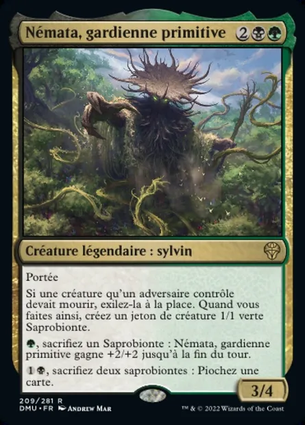 Némata, gardienne primitive, carte Magic DMU 209 — extension Dominaria Uni