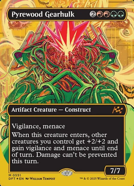 Pyrewood Gearhulk, Magic card DFT 551 — Aetherdrift set