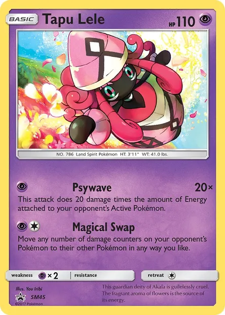 Tapu Lele, Pokémon card SM 45 — SM Black Star Promos set