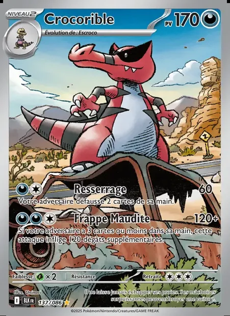 Crocorible, carte Pokémon BLK 137 — extension Foudre Noire