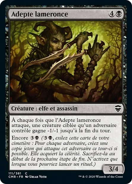 Adepte lameronce, carte Magic CMR 111 — extension Commander Legends