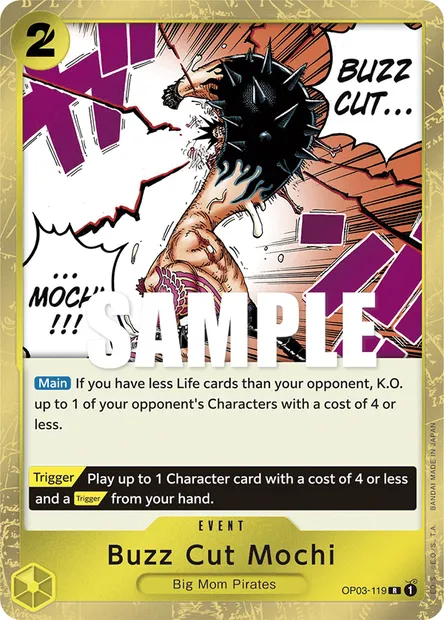 Buzz Cut Mochi, One Piece card OP03-119 — PILLARS OF STRENGTH set