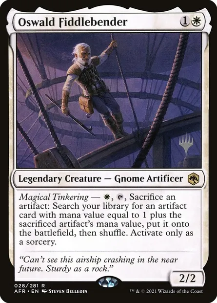 Oswald Fiddlebender, Magic card PAFR 28p — Adventures in the Forgotten Realms Promos set