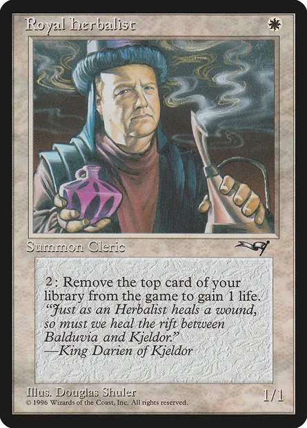 Royal Herbalist, Magic card ALL 15a — Alliances set