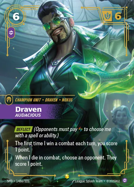 Draven, Riftbound card SFD 148a — Spiritforged set