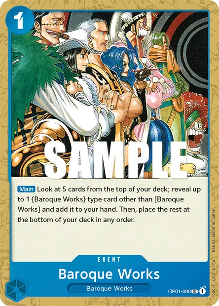 Baroque Works, One Piece card OP01-090 — ROMANCE DAWN set
