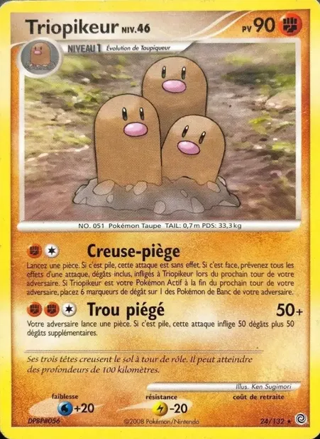 Triopikeur, carte Pokémon SW 24 — extension Merveilles Secrètes