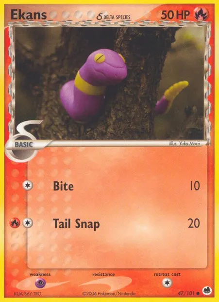 Ekans δ, Pokémon card DF 47 — Dragon Frontiers set