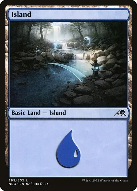 Island, Magic card NEO 285 — Kamigawa: Neon Dynasty set