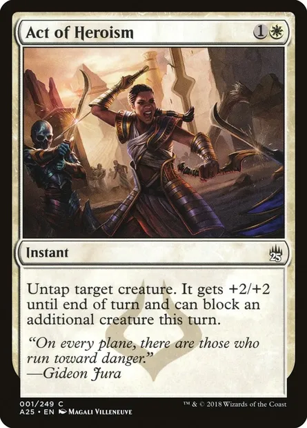 Acte héroïque, carte Magic A25 1 — extension Masters 25