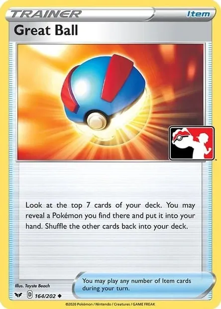 Super Ball, carte Pokémon PPS 164-2 — extension Play! Pokémon Prize Pack Series