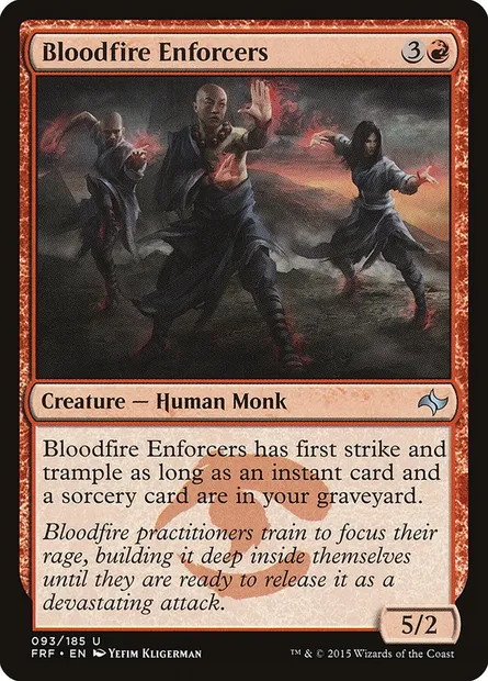 Bloodfire Enforcers, Magic card FRF 93 — Fate Reforged set
