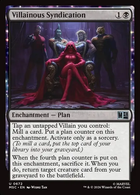 Villainous Syndication, Magic card MSC 672 — Marvel Super Heroes Commander set