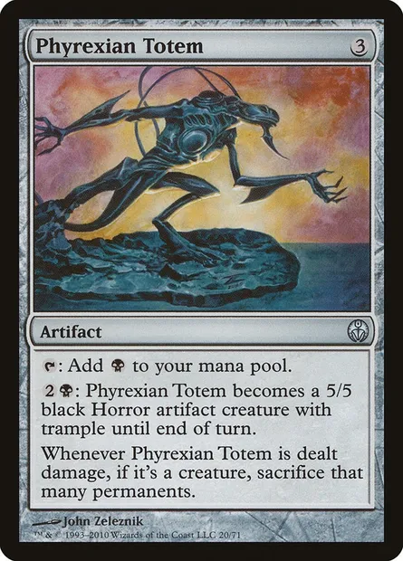 Phyrexian Totem, Magic card DDE 20 — Duel Decks: Phyrexia vs. the Coalition set