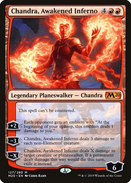 Chandra, Awakened Inferno, Magic card M20 127 — Core Set 2020 set