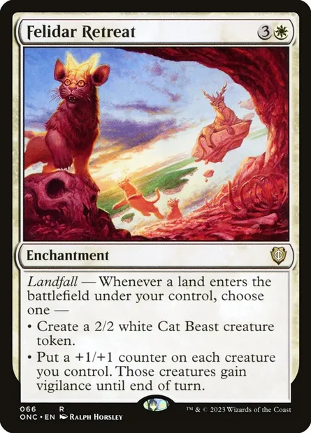 Felidar Retreat, Magic card ONC 66 — Phyrexia: All Will Be One Commander set