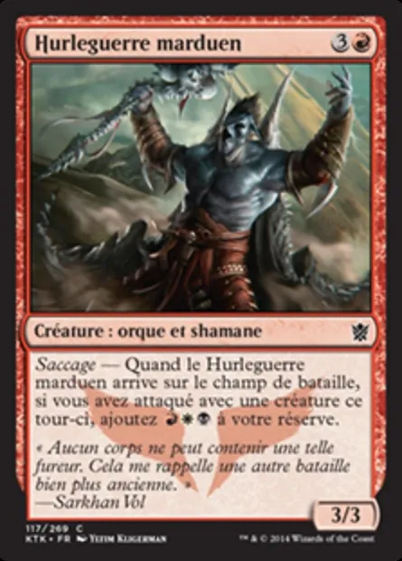 Hurleguerre marduen, carte Magic KTK 117 — extension Les Khans de Tarkir