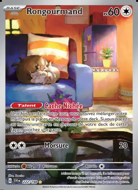 Rongourmand, carte Pokémon SVI 222 — extension Écarlate et Violet