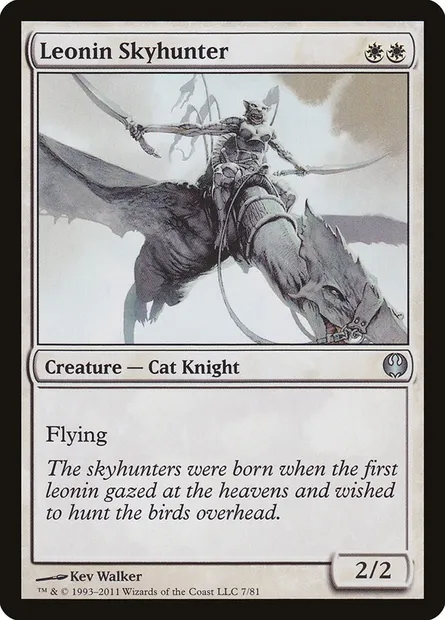 Leonin Skyhunter, Magic card DDG 7 — Duel Decks: Knights vs. Dragons set