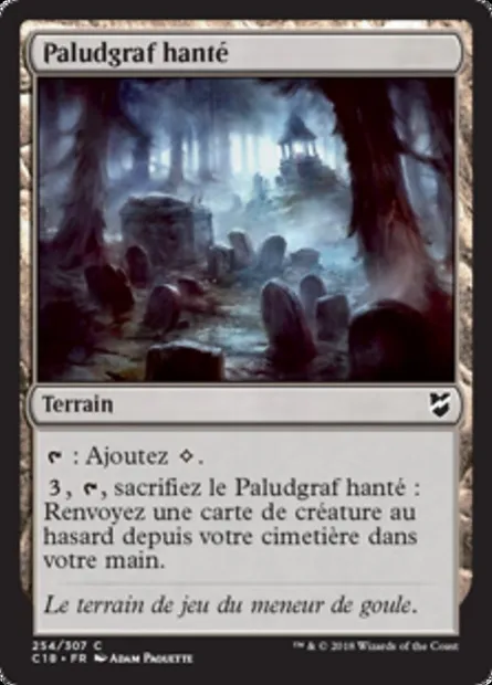 Paludgraf hanté, carte Magic C18 254 — extension Commander 2018