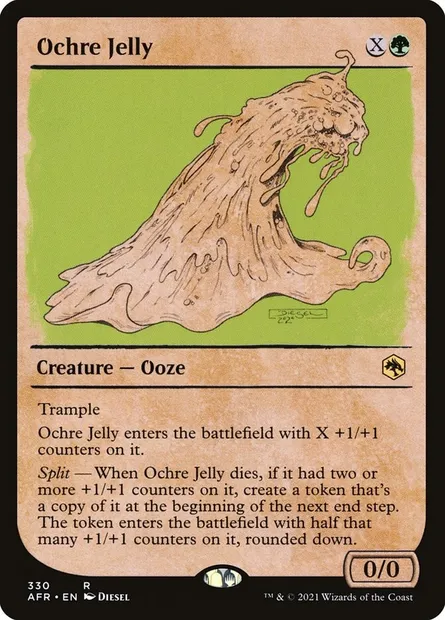 Ochre Jelly, Magic card AFR 330 — Adventures in the Forgotten Realms set