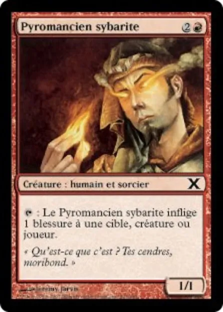 Pyromancien sybarite, carte Magic 10E 221 — extension Dixième édition