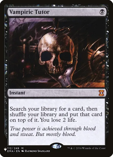 Vampiric Tutor, Magic card PLST EMA-112 — The List set