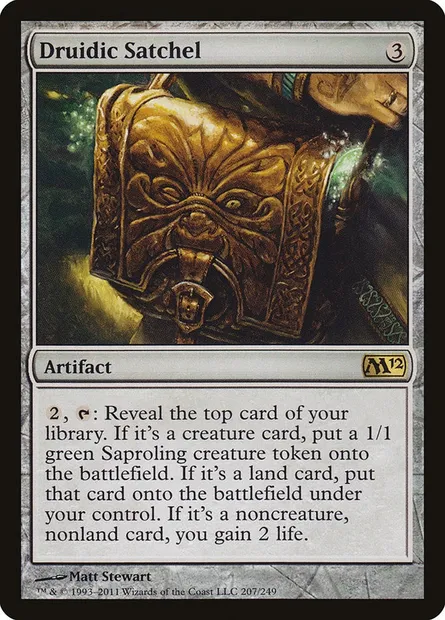 Druidic Satchel, Magic card M12 207 — Magic 2012 set