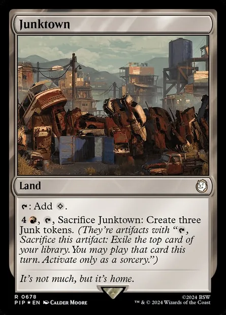 Junktown, Magic card PIP 678 — Fallout set
