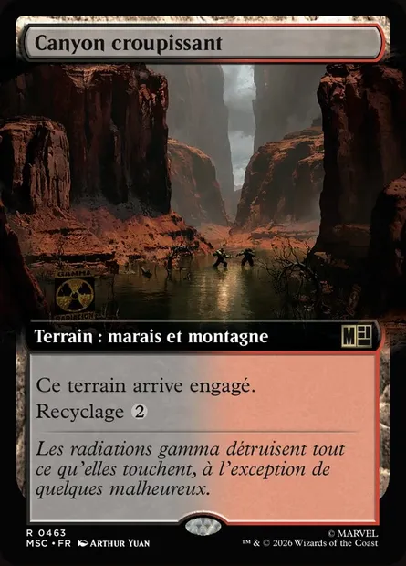 Canyon croupissant, carte Magic MSC 463 — extension Marvel Super Heroes Commander