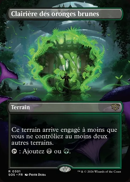 Clairière des oronges brunes, carte Magic SOS 301 — extension Secrets of Strixhaven