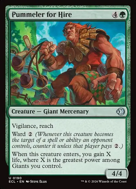 Pummeler for Hire, Magic card ECL 190 — Lorwyn Eclipsed set