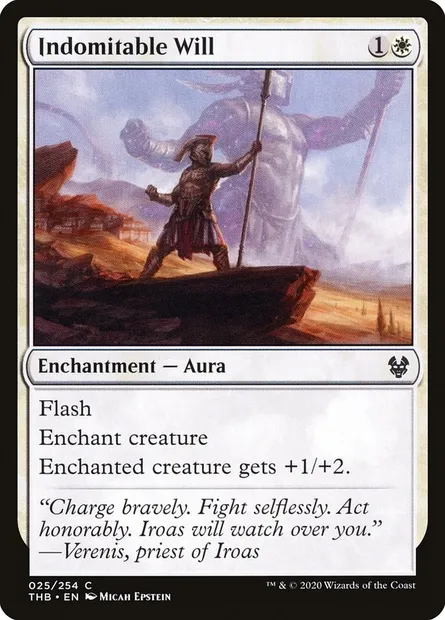 Indomitable Will, Magic card THB 25 — Theros Beyond Death set