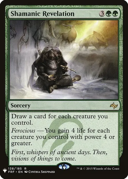 Shamanic Revelation, Magic card PLST FRF-138 — The List set