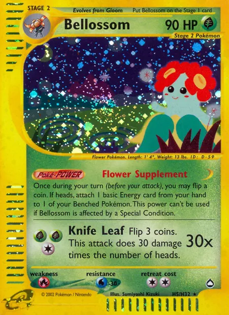 Joliflor, carte Pokémon AQ H05 — extension Aquapolis