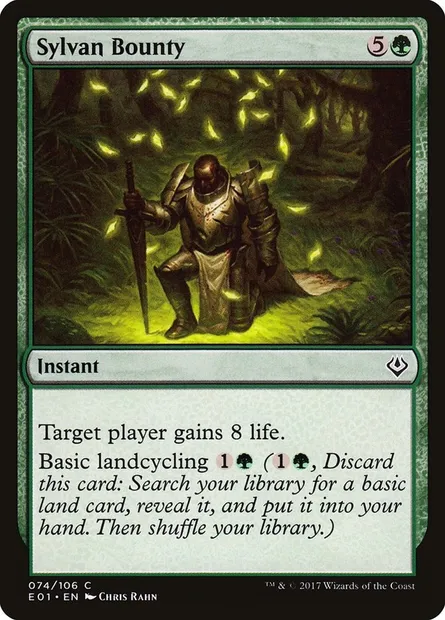 Sylvan Bounty, Magic card E01 74 — Archenemy: Nicol Bolas set