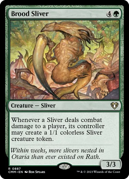 Brood Sliver, Magic card CMM 887 — Commander Masters set