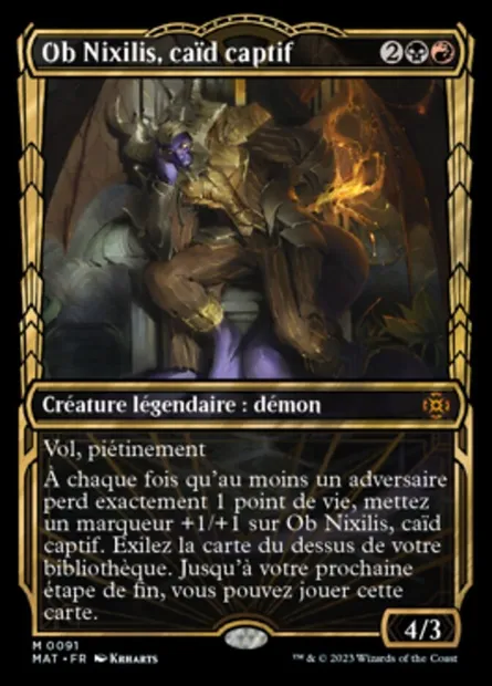 Ob Nixilis, caïd captif, carte Magic MAT 91 — extension L'invasion des machines : le jour d'après