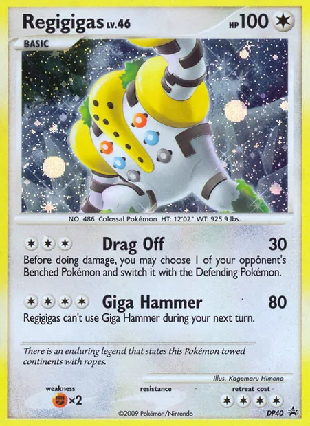 Regigigas, carte Pokémon DP 40 — extension Promo DP
