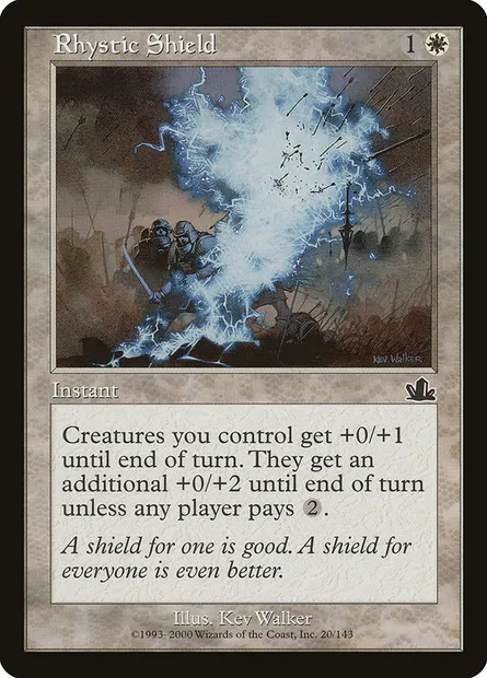 Rhystic Shield, Magic card PCY 20 — Prophecy set