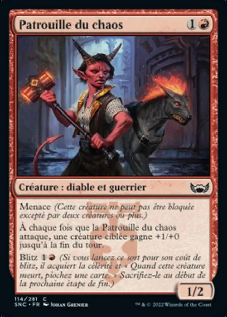 Patrouille du chaos, carte Magic SNC 114 — extension Les rues de la Nouvelle-Capenna