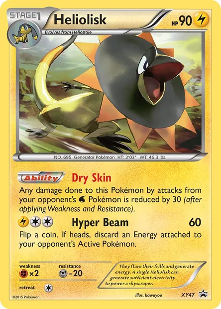 Heliolisk, Pokémon card XY 47 — XY Black Star Promos set