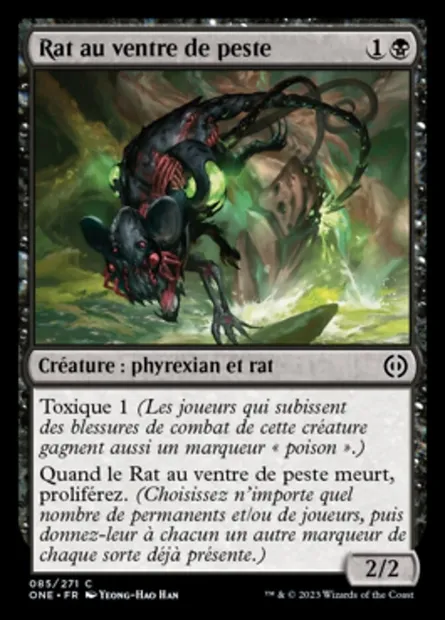 Rat au ventre de peste, carte Magic ONE 85 — extension Tous Phyrexians