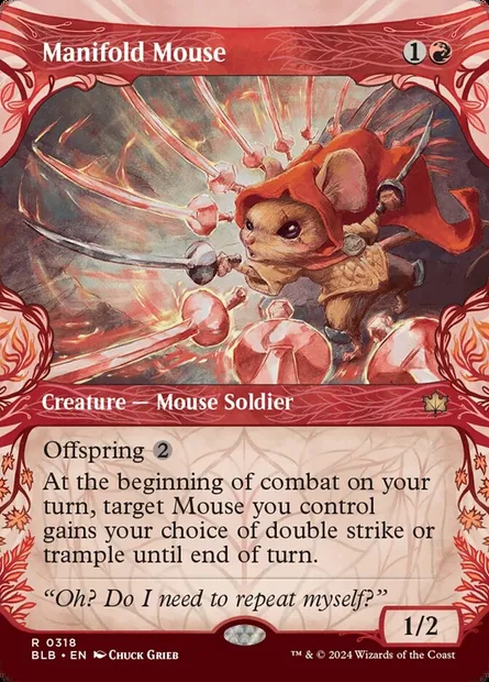 Manifold Mouse, Magic card BLB 318 — Bloomburrow set