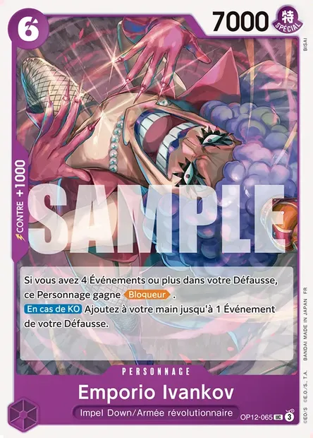 Emporio Ivankov, carte One Piece OP12-065 — extension L'HÉRITAGE DU MAÎTRE