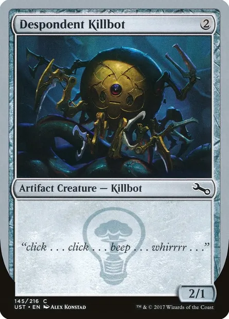 Despondent Killbot, carte Magic UST 145c — extension Unstable