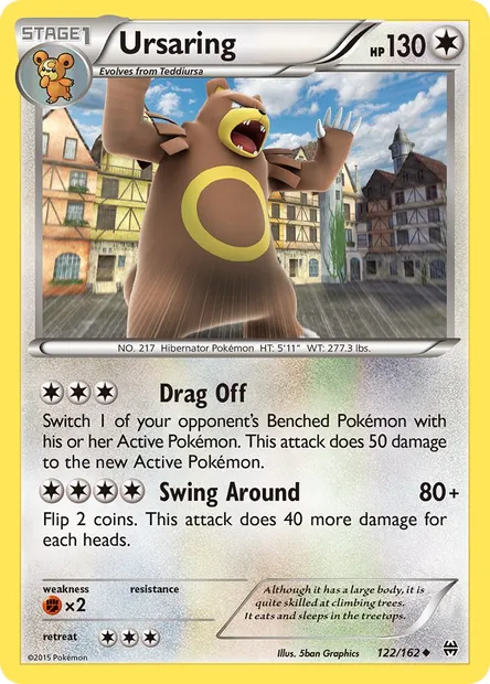 Ursaring, Pokémon card BKT 122 — BREAKthrough set